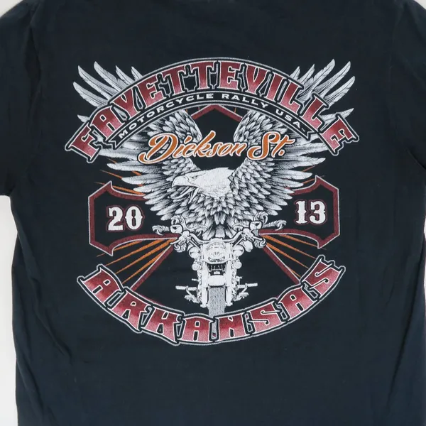 Gildan 2013 Fayetteville Motorcycle Rally Arkansas Graphic Tee Shirt - Image 5