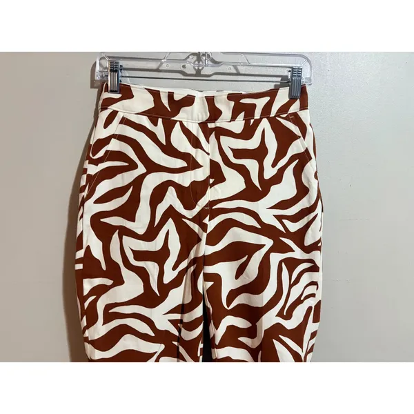 Spanx On the Go‎ Polished Ankle Pockets Pants XS Clay Zebra Stripe Excellent - Image 7