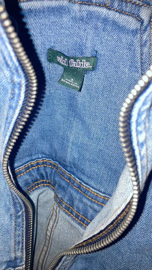 Wild Fable Denim Fitted Overall Dress - Image 6