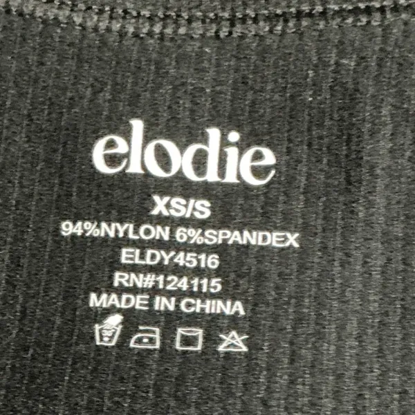 Elodie Black Ribbed Knit Tank Top‎ Bodysuit Romper Women XS/S - Image 4