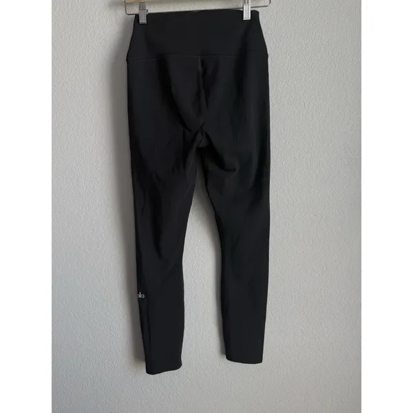 Alo Yoga Black High Waist Ripped Warrior Leggings Medium M Cutout Shredded Edgy - Image 5