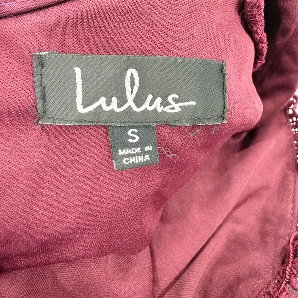 Lulus Angel in Disguise Burgundy Lace Skater Dress Bridesmaid Formal Wedding S - Image 4