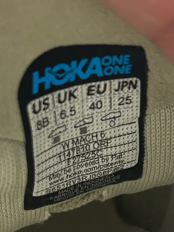 HOKA Mach oyster athletic training running lace up shoes sneakers women’s 8 new - Image 3