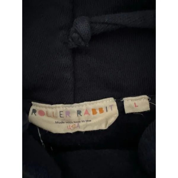 Roller Rabbit Navy Blue NYC Heart Hoodie Size Large - Image 5