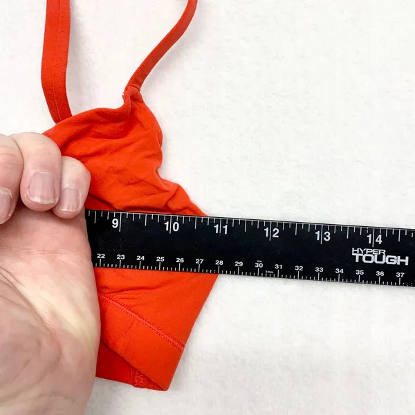 SKIMS Fits Everybody Triangle Bralette Womens Size XS Red Lounge Everyday Cotton - Image 2
