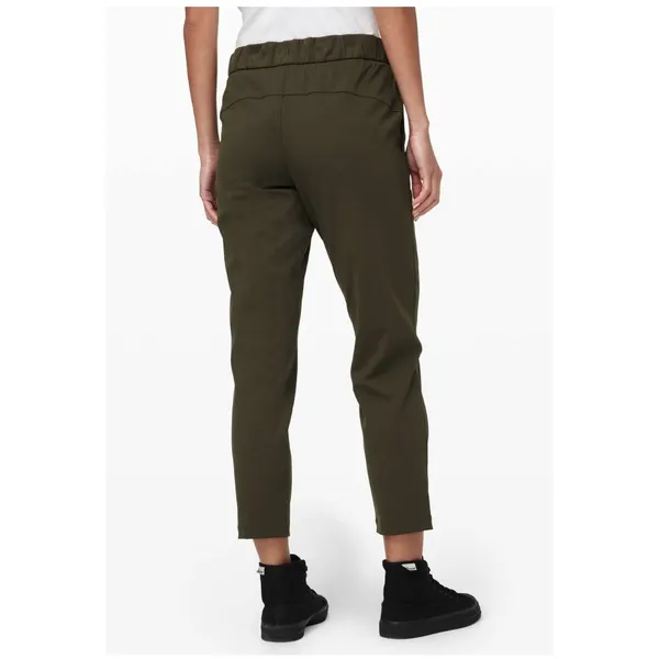 Lululemon On the Fly 7/8 Pant Dark Olive Green Luxtreme Drawstring Trousers Sz 4 - Image 2