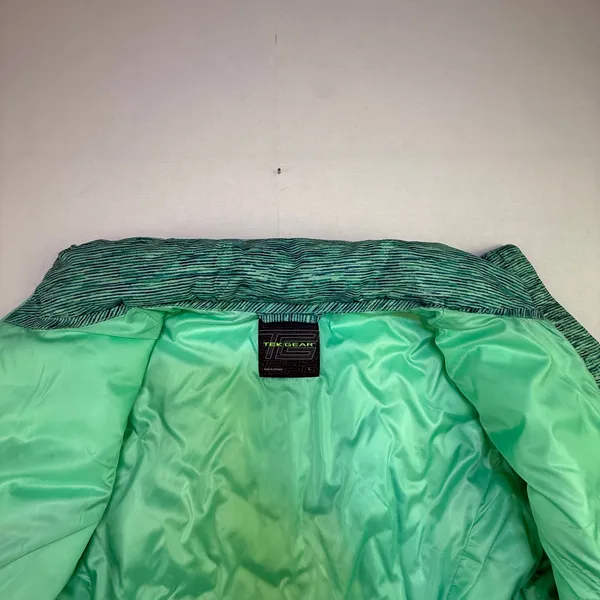 Tek Gear Women's Warm Tek Quilted Puffer Jacket Aqua Green Space Dye - Image 5