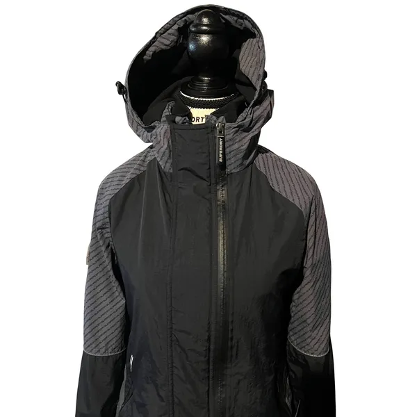 Superdry SD-Windcheater‎ Arctic Impact Jacket Black/Gray/Silver Size 4 GUC - Image 3