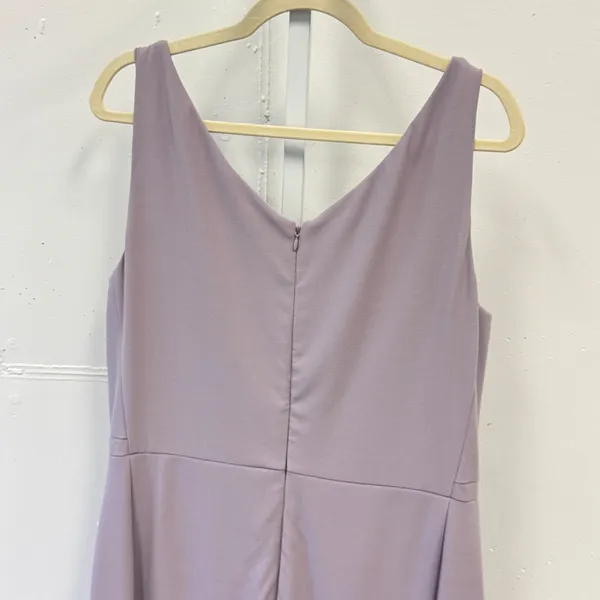 White House Black Market Lavender V-Neck Sheath Dress Size 16 Sleeveless Stretch - Image 5