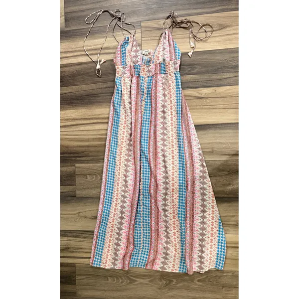 Lulus Maxin' Relaxin' Boho Beach Festival Tie‎ Strap Maxi Dress M Summer - Image 2