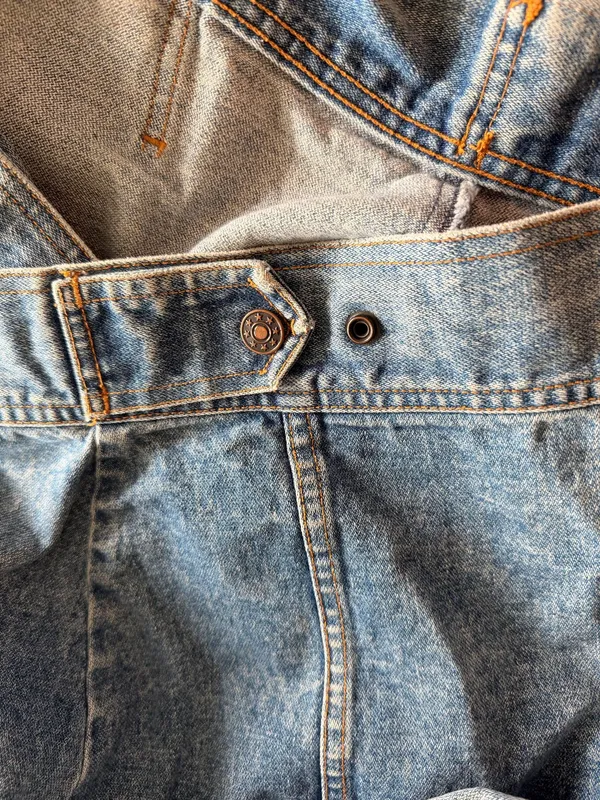 Vintage Cropped Denim Jacket Blue - Image 9