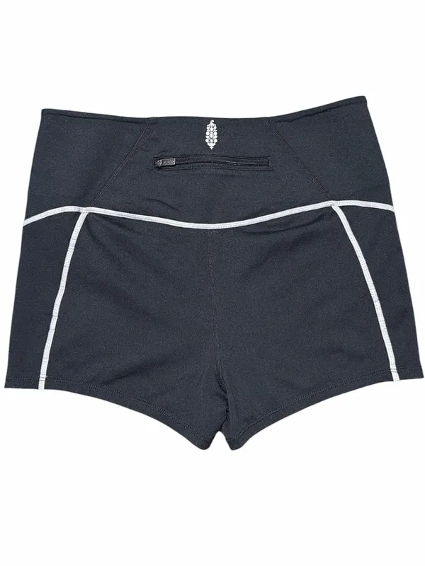 Free People Movement You’re a Peach Black White Detail Shorty Booty Short Medium - Image 2