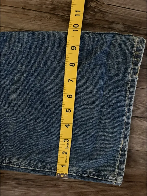 Vintage Y2K Mudd Low Rise Flare Jeans Distressed Blue Sz 30 - Image 6