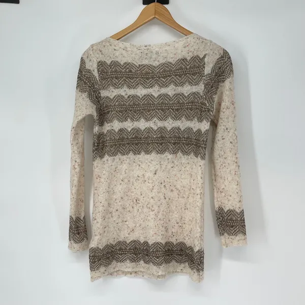 Per Una Winter White Wool Blend Knit Metallic Detail Textured Sweater‎ US Size 4 - Image 2