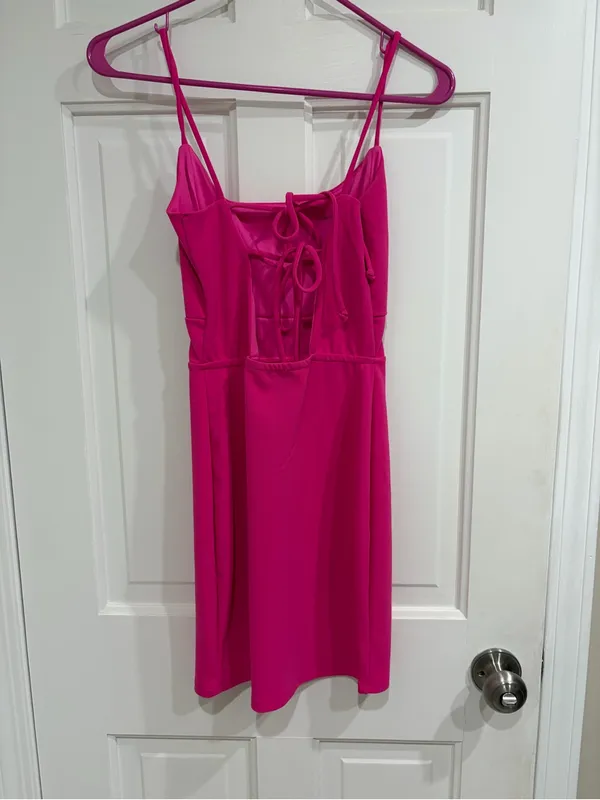 Fuchsia Spaghetti-Strap Bodycon Dress - Windsor XS - Image 3