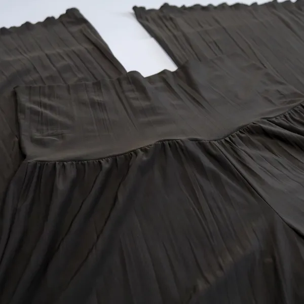 Nic+Zoe Palazzo Pants Womens M Brown Wide Leg High Waist Flowy Minimalist Luxury - Image 12