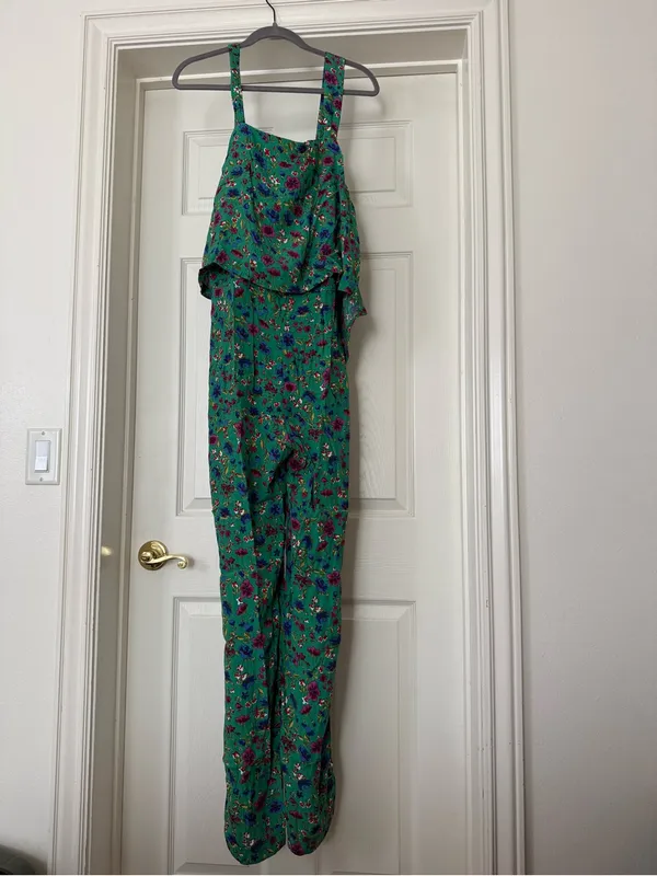 Sezane new with tags Penelope Green Floral Jumpsuit Size US 12 - Image 2