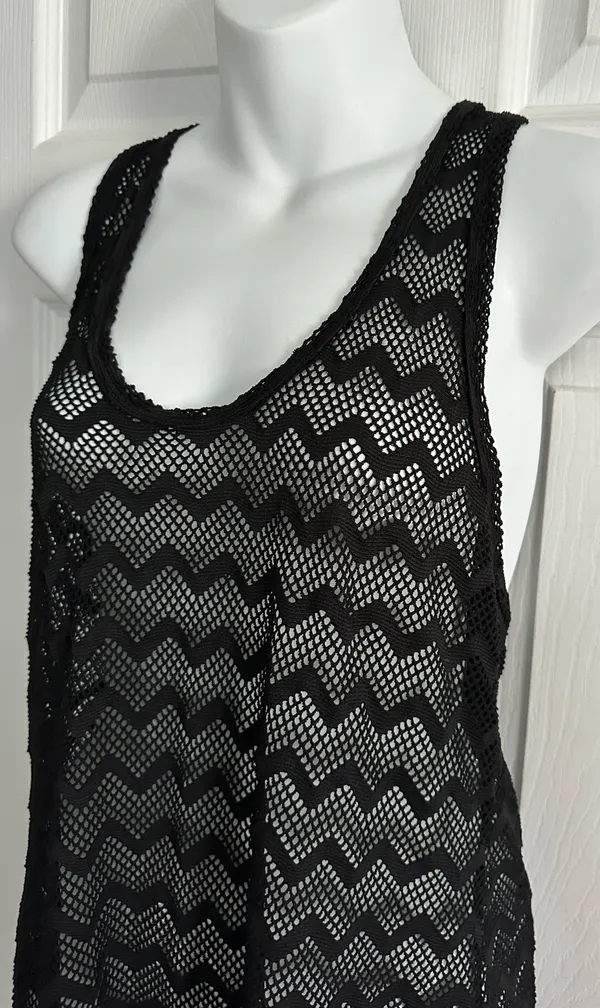 Roxy Black Swim Cover-Up No Size Tag (M) - Image 7