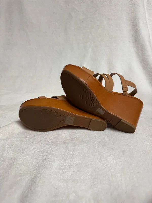 Lucky Brand Women's Marinaa Wedge Sandals tan Leather - Size 8 - Image 6