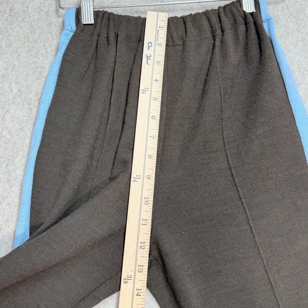 Drakkar Warmup Vintage Brown Blue Stripe‎ Knit Track Pants Womens Small Retro - Image 5