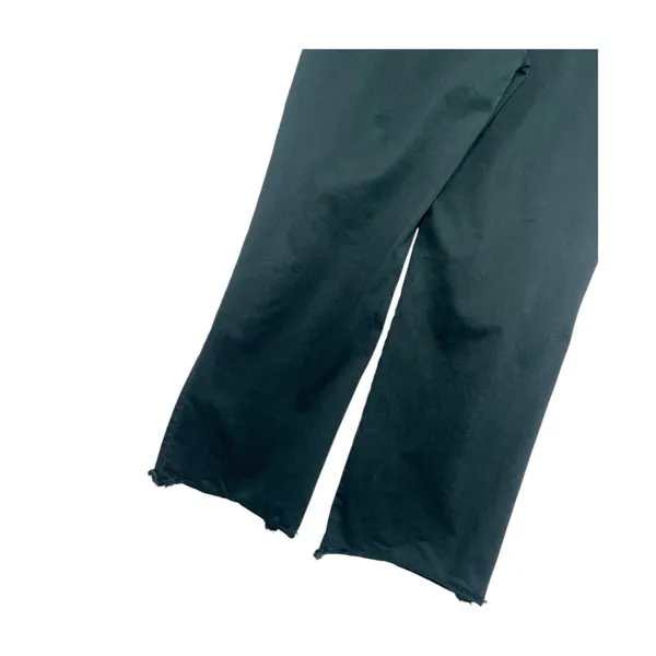 Marine Layer Pants Womens 10 Green Wide Leg High Rise Raw Hem Stretch Classic - Image 7