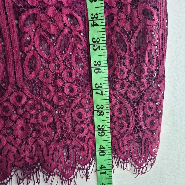 Lulus‎ Remarkable Plum Purple Floral Lace Short Sleeve Mock Neck Dress JML6912 S - Image 10