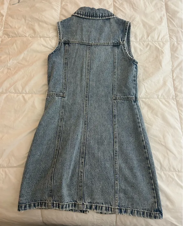 Altar'd State Mini Zip-Up Denim Dress - Image 4