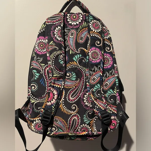 VERA BRADLEY Lighten Up Essential Backpack Bandana Swirl Pattern Computer Bag - Image 4