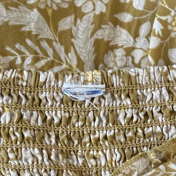 Old Navy Fit and Flare Puff-Sleeve Yellow Floral-Print Mini Dress XS Cottagecore - Image 5