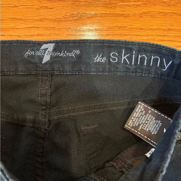 7 for all mankind dark wash the skinny jeans - Image 2