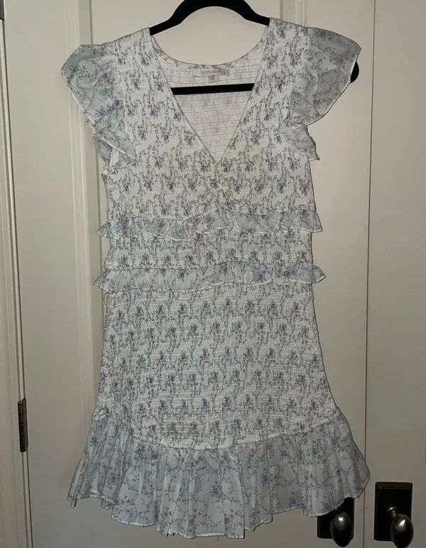 Olivaceous Textured Floral Dress - Image 2