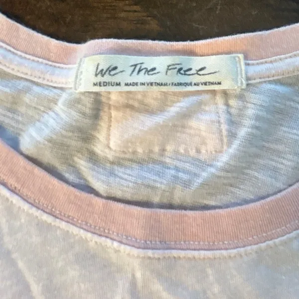 Free People We The Free T-Shirt Medium Pink Oversized Baggy Casual Lightweight - Image 2