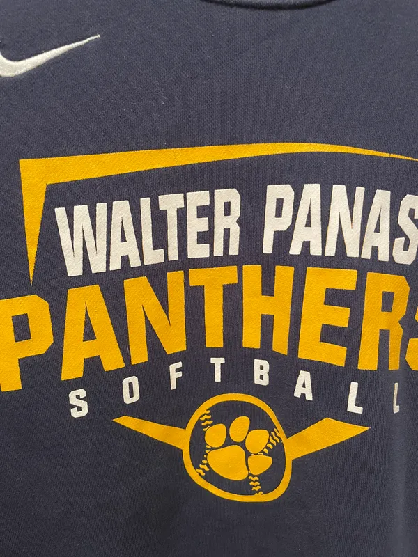 Nike Walter panas panthers softball sweatshirt small small rip on left wrist as seen in picture - Image 7
