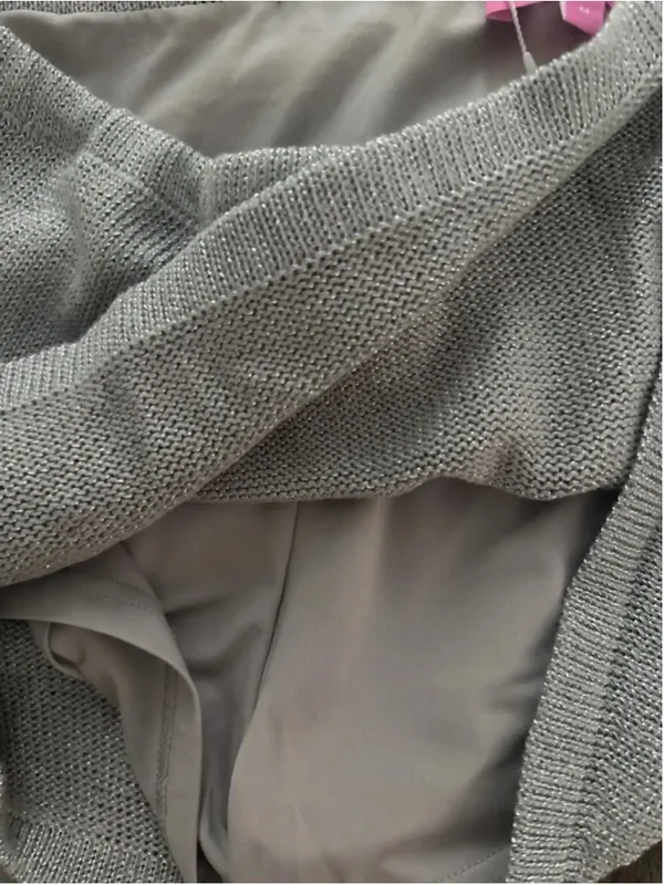 Edikted Teagyn Knit metallic skort medium - Image 4