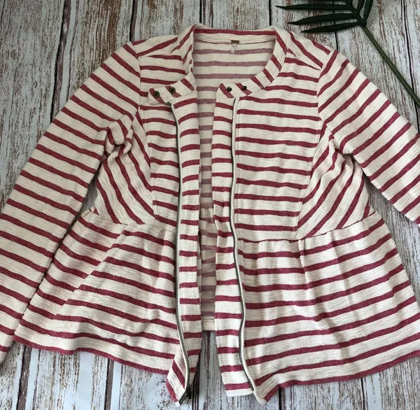 Peplum Striped Jacket Large - Image 6