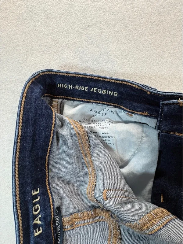 American Eagle Women’s High-Rise Jegging Jeans Size 6 Regular Distressed Stretch - Image 7