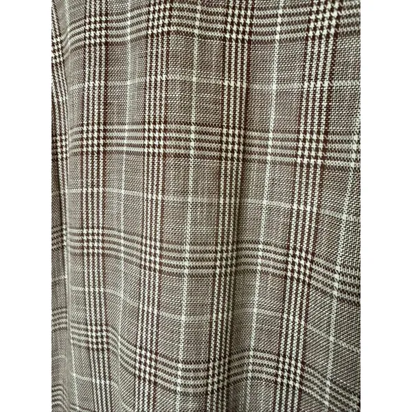 NWOT Maeve by Anthropologie Plaid Double-Breasted Blazer - Taupe/Beige size 8 - Image 6