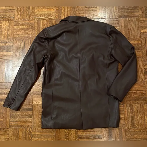 [BLANKNYC] Faux Leather Oversized Blazer - Image 6