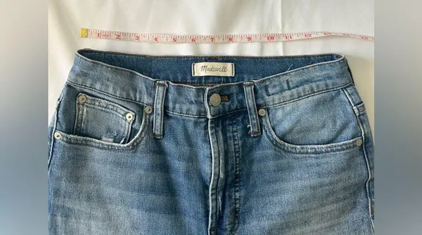 Madewell Women’s Jeans Size 27 Blue The Perfect Vintage Jean Light Wash Raw Hem - Image 8
