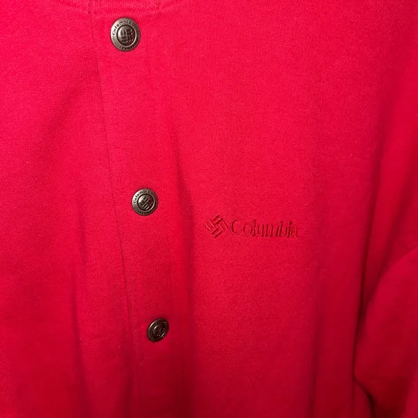 Columbia Sportswear Vibrant Red Snap-Front Jacket Size Medium - Image 3
