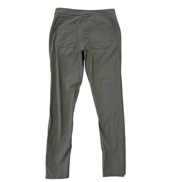 Athleta Wander Stash Skinny Pants Olive Green Size 6 Zip Ankle Stretch - Image 5