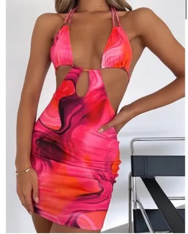 Pink Mini Dress White Fox Boutique - Image 2