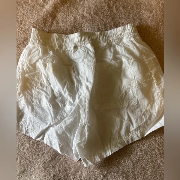 Champion White Women's Athletic Shorts with Small Logo - Image 3