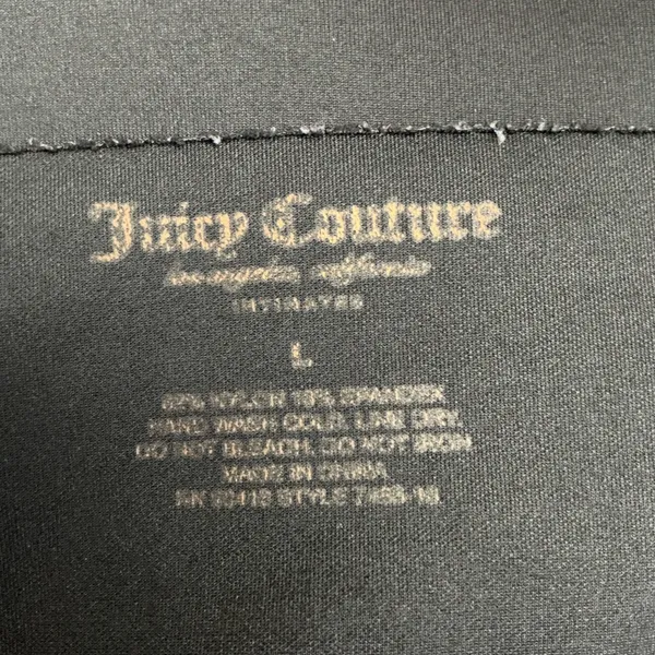 Juicy Couture Black Seamless High Waist Biker Shorts‎ Athleisure Size L - Image 3