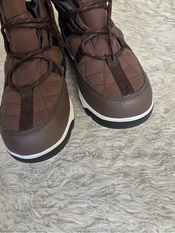 Dream Paris Brown Women’s Faux Fur Waterproof Snow Boots Size US 10 - Image 8