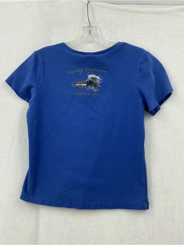 Harley‑Davidson Royal Blue Short Sleeve Tee with Winged Logo 1059 - Image 6