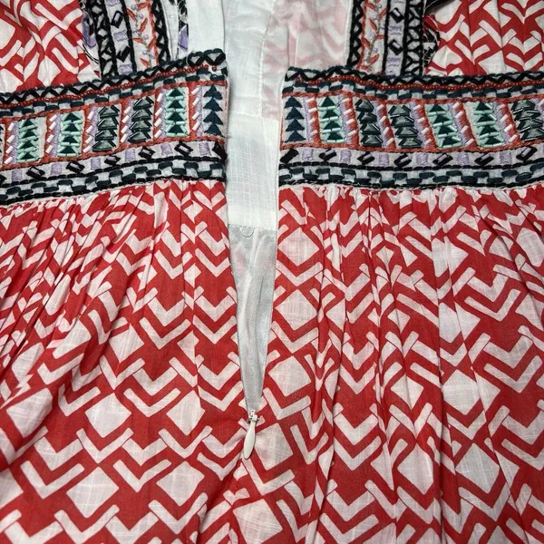 Anthropologie Beaded & Embroidered Flutter‎ Sleeve Mini Dress Size 2 - Image 12
