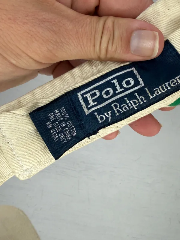 Vintage Distressed Khaki Polo Ralph Lauren Visor - Image 6