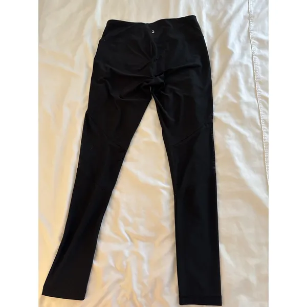90 Degree by Reflex Black Athletic Leggings Mesh Patches Women's Medium - Image 6