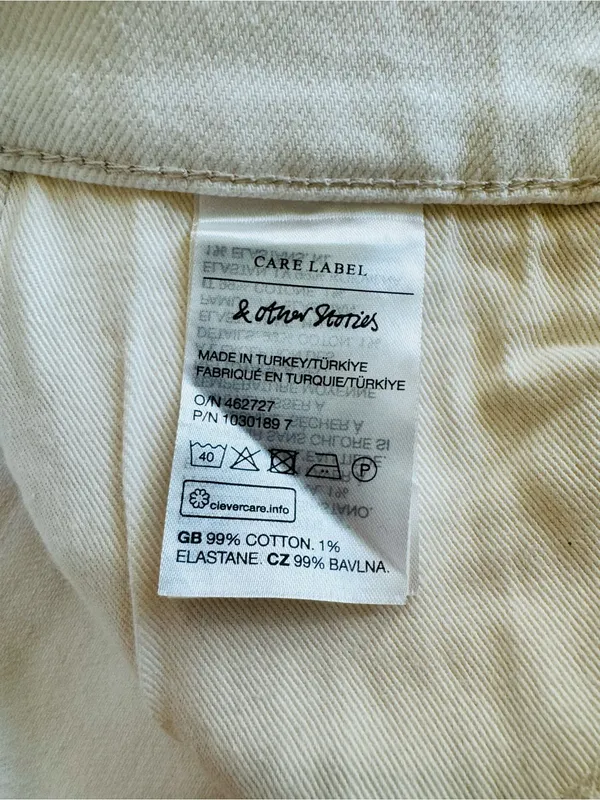 & Other Stories Cream High-Rise Wide Leg Jeans - Image 7